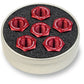 DRIVEN RACING Aluminum Sprocket Nuts - Red - M10 x 1.0 DSN6RD