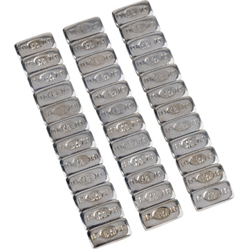K&L Supply Wheel Weights - Rectangle - Adhesive Stick-On - Chrome - 36 Pack 32-2398 | Tire Mounting & Balancing Products