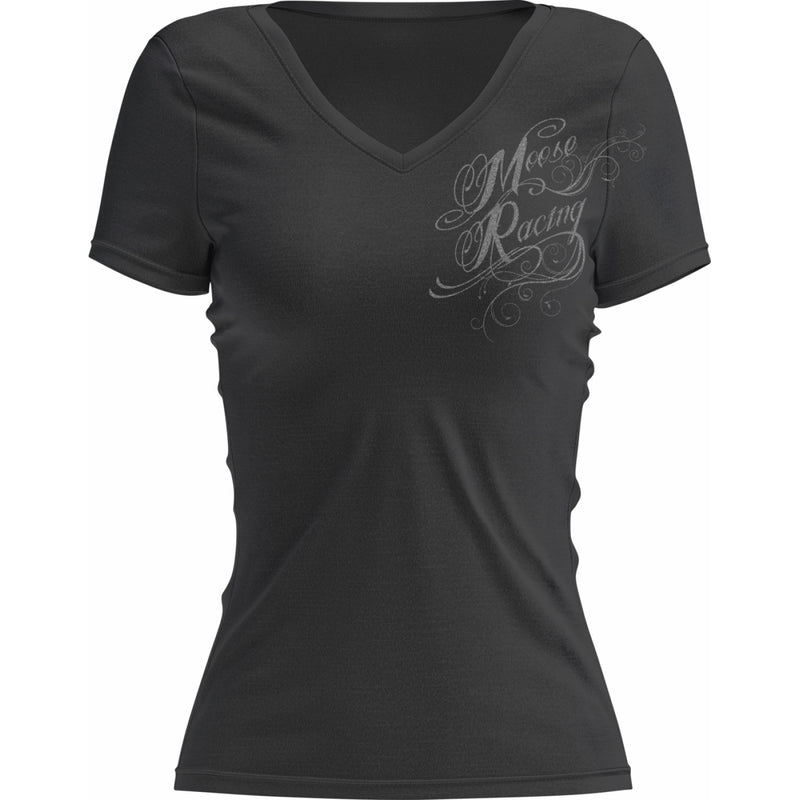 Moose Offroad Women's Flourish Script T-Shirt - Black - Medium 3031-4285 | T Shirts Ladies
