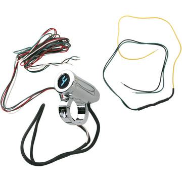 Dakota Digital 1.25" Auto Programming Gear Indicator - Chrome - Blue Display PGR-1125
