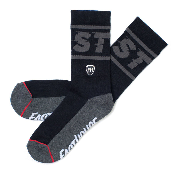 Fasthouse Bronson Sock, Black/Grey - OS