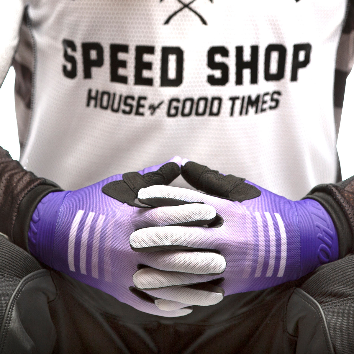 Fasthouse Blitz Fader Glove  Purple/White - M