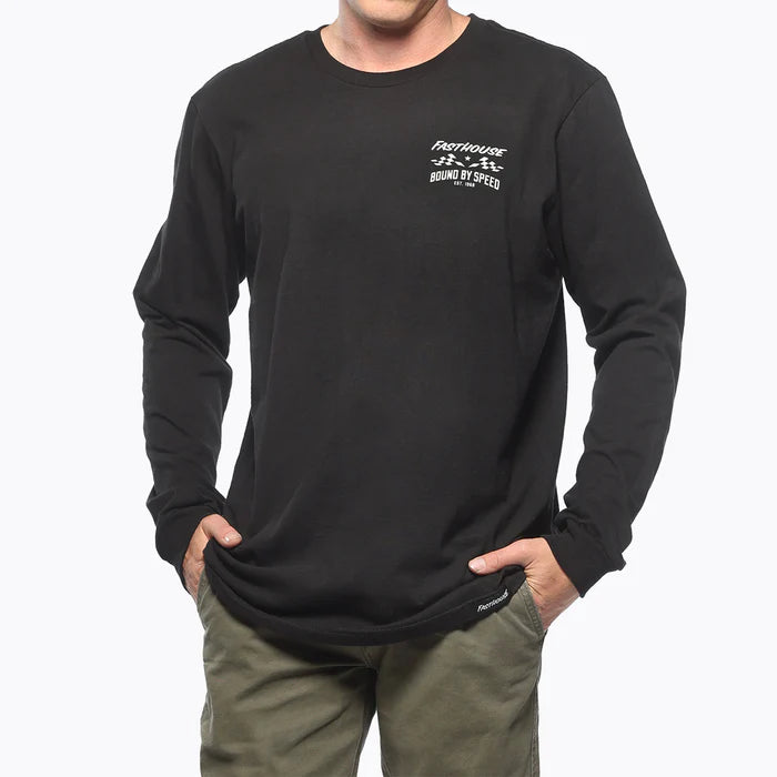 Fasthouse Bound Long Sleeve Tee Black Large