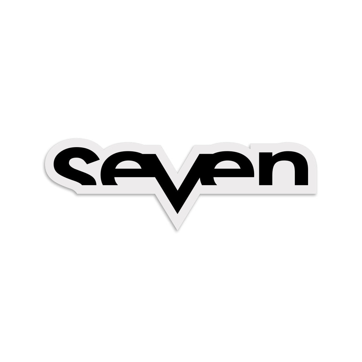 Seven Brand 12" Sticker, Black