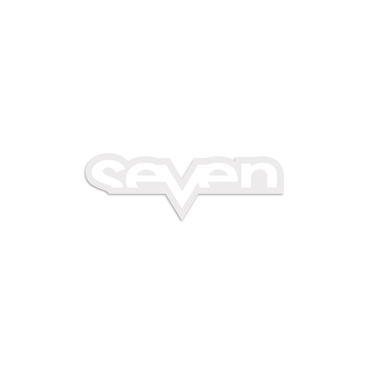 Seven Brand 5" Sticker, White