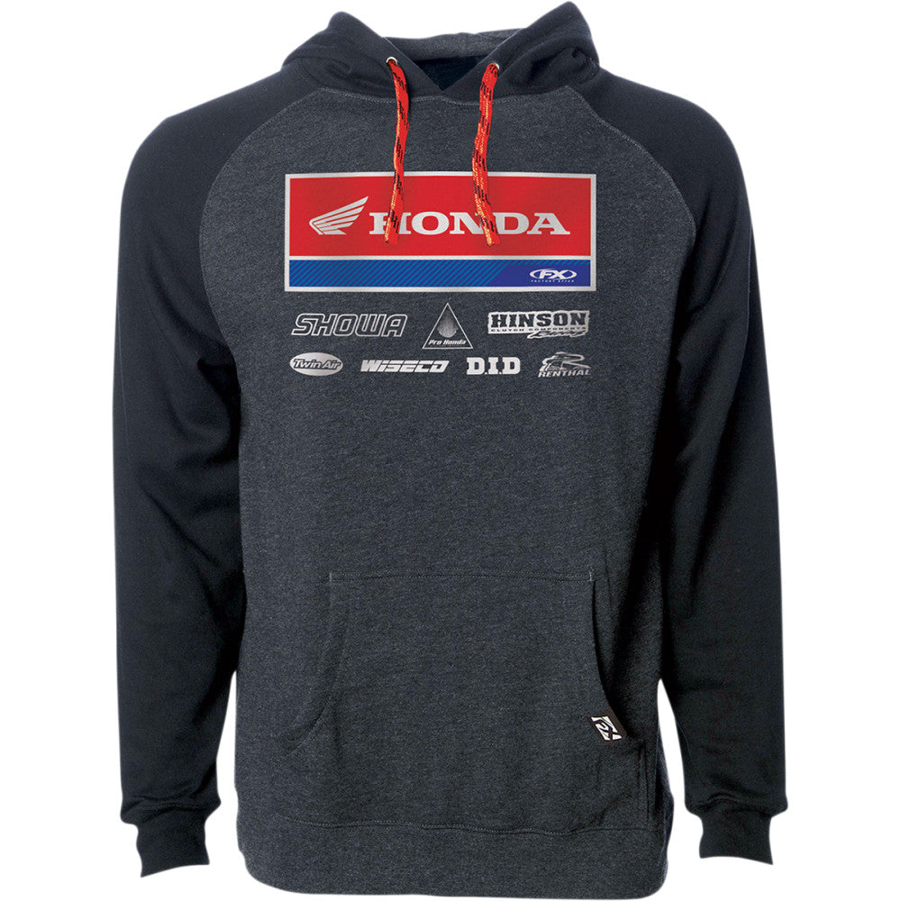 FACTORY EFFEX Honda 21 Racewear Hoodie - Charcoal/Black - XL 24-88326