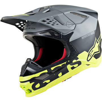 ALPINESTARS Supertech M8 Helmet - Radium - MIPS? - Matte Black/Mid Gray/Yellow Fluo - XS 8301519-1305-XS