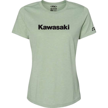 FACTORY EFFEX Women's Kawasaki T-Shirt - Light Heather Green - XL 27-87146