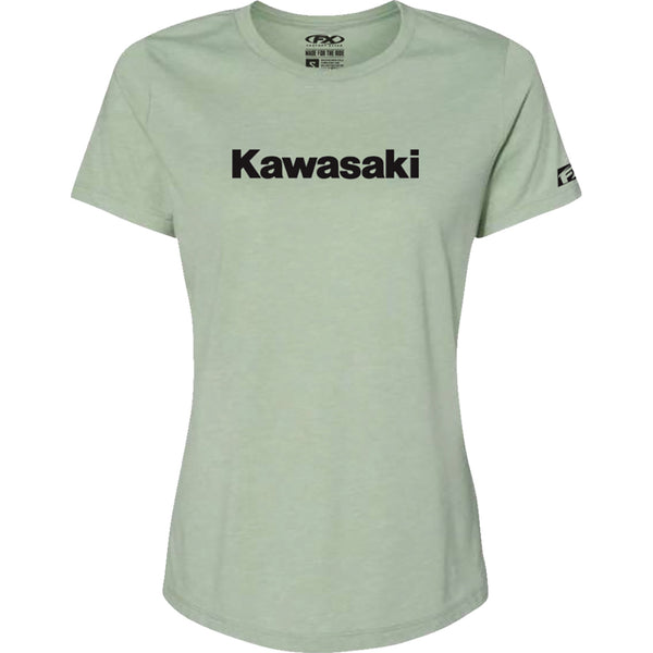 Factory Effex Women's Kawasaki T-Shirt - Light Heather Green - XL 27-87146