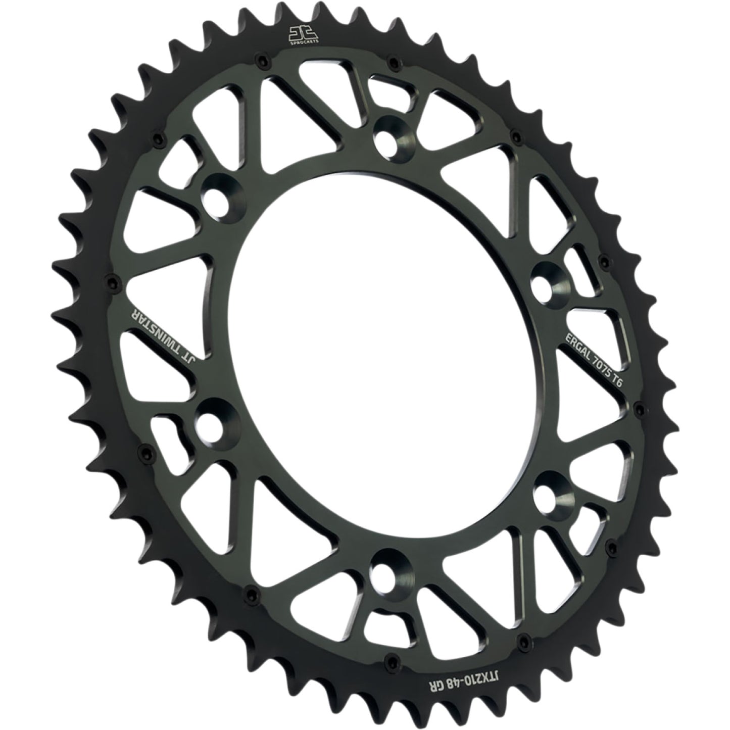 JT SPROCKETS Steel Rear Sprocket - Graphite - 48 Tooth JTX210.48GR by JT Rear Sprockets   Steel Type