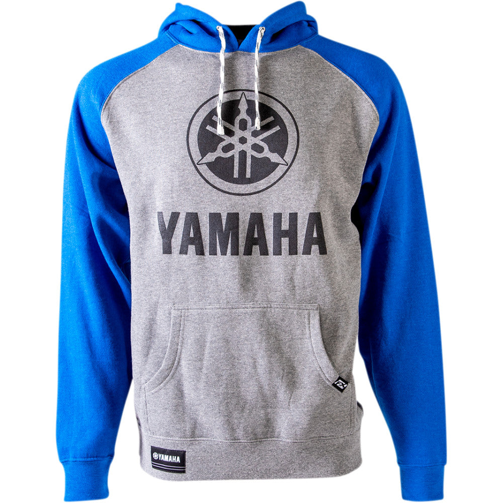 FACTORY EFFEX Yamaha Pullover Hoodie - Gray/Royal Blue - XL 24-88206