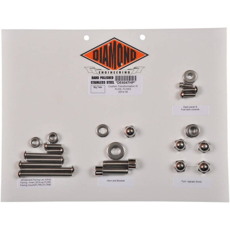 DIAMOND ENGINEERING Bolt Kit - Transformation - OE - Touring DE6047HP