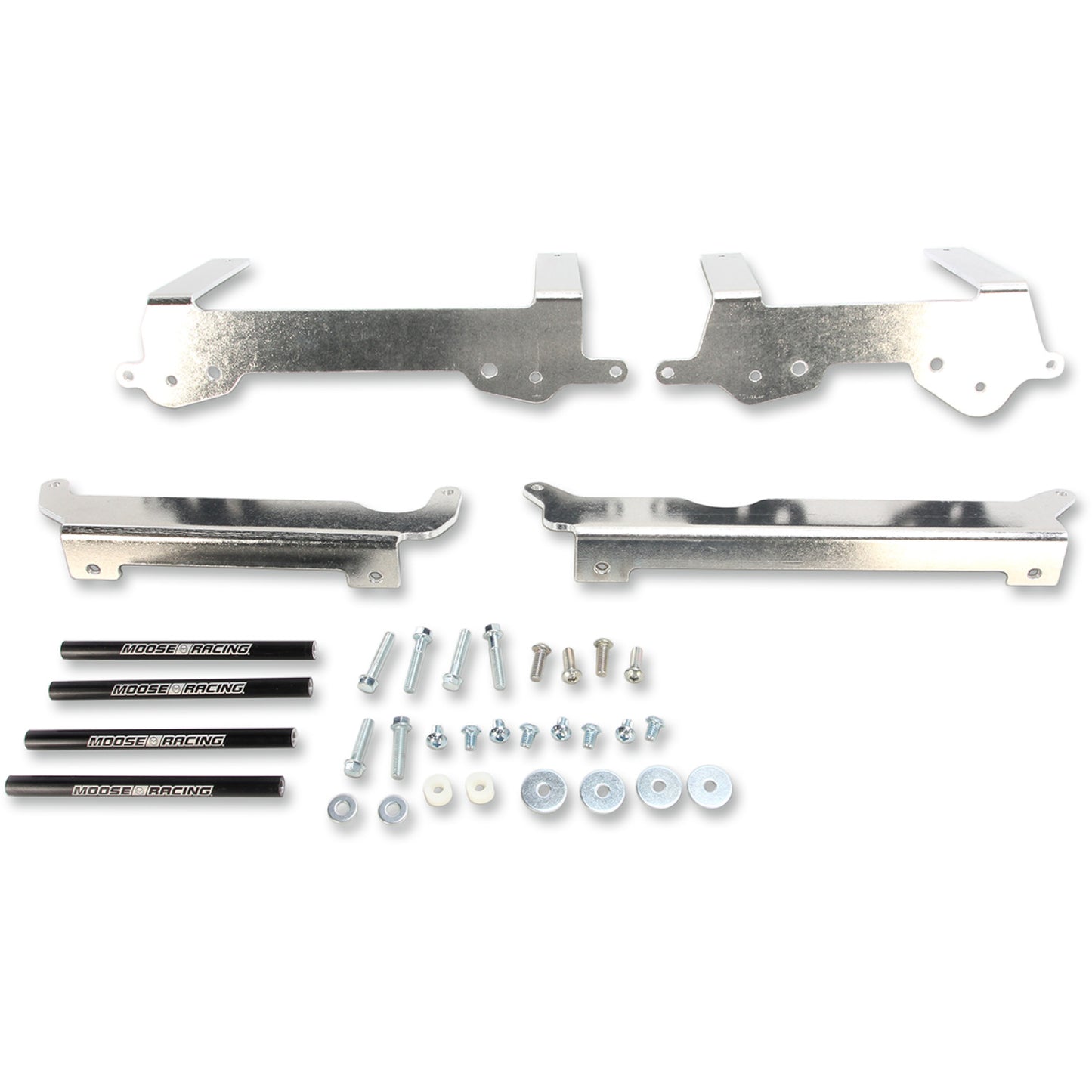 Moose Racing Radiator Braces - Silver - Kawasaki 11-186