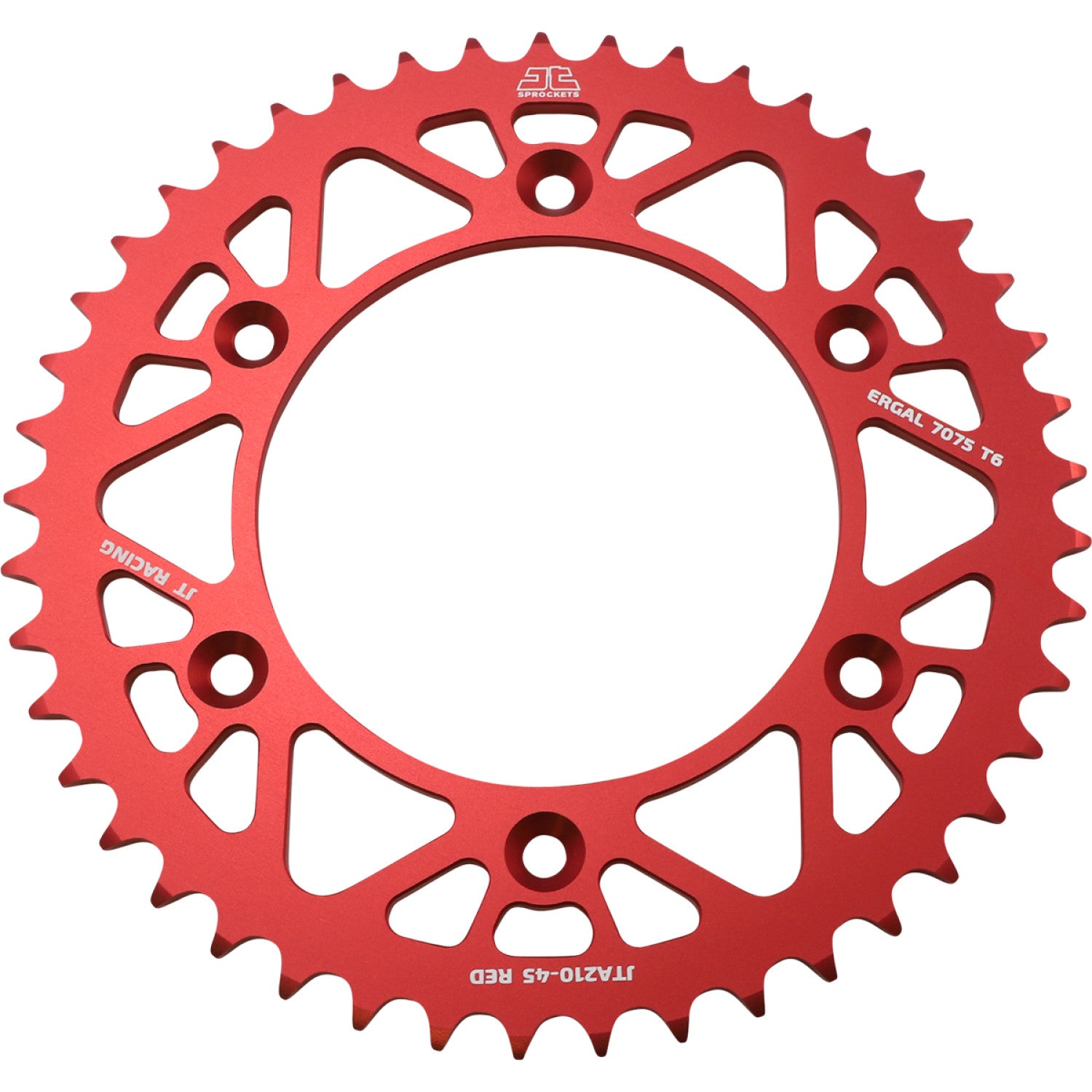 JT SPROCKETS Rear Sprocket - Honda - Red - 45 Tooth JTA210.45RED by JT Rear Sprockets   Aluminum/Alloy