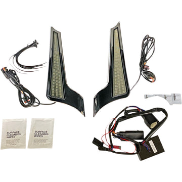 Custom Dynamics Panel Lights - Chrome - Smoke Lens CD-FASCIADCBCMC