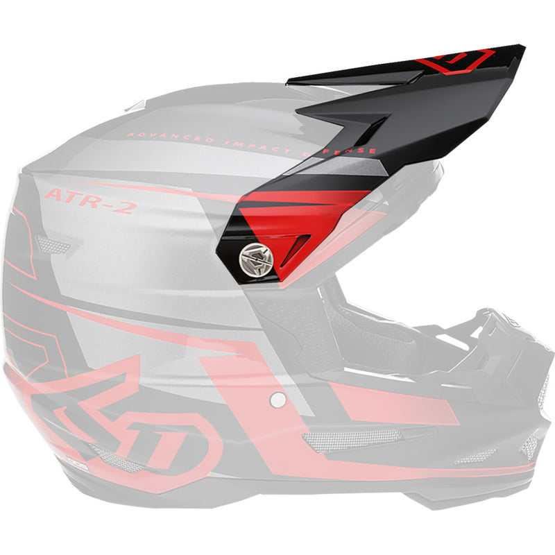 6D HELMETS ATR-2 Visor - Mach - Red 72-6118