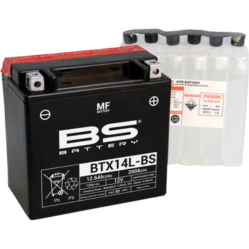 BS Battery Battery - BTX14L-BS (YTX) 300605