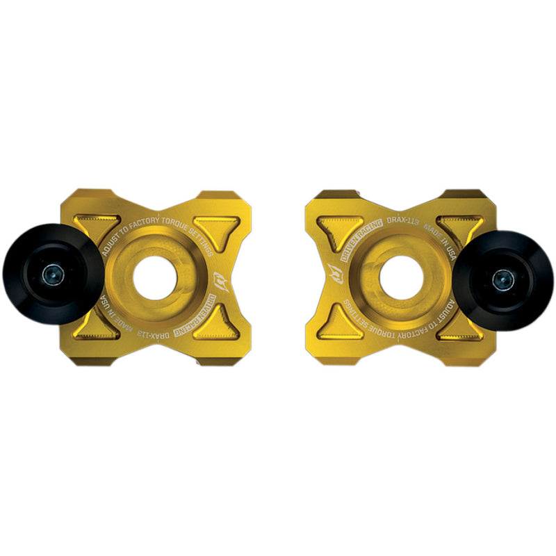 DRIVEN RACING Axle Block Sliders - Kawasaki - Gold DRAX-113-GD