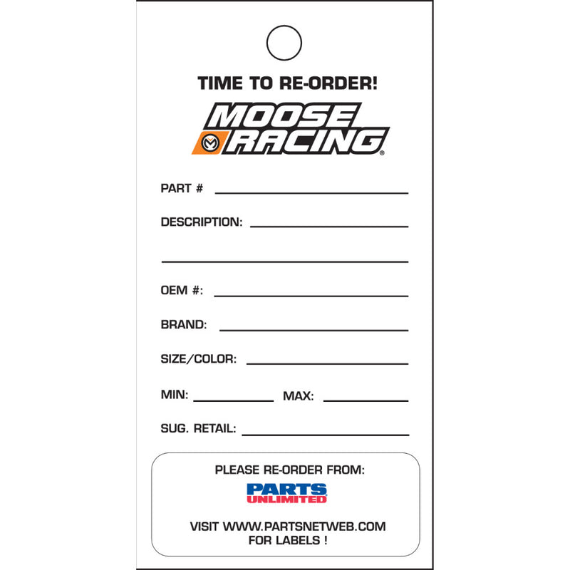 Moose Offroad Reorder Cards - Moose 9904-0546
