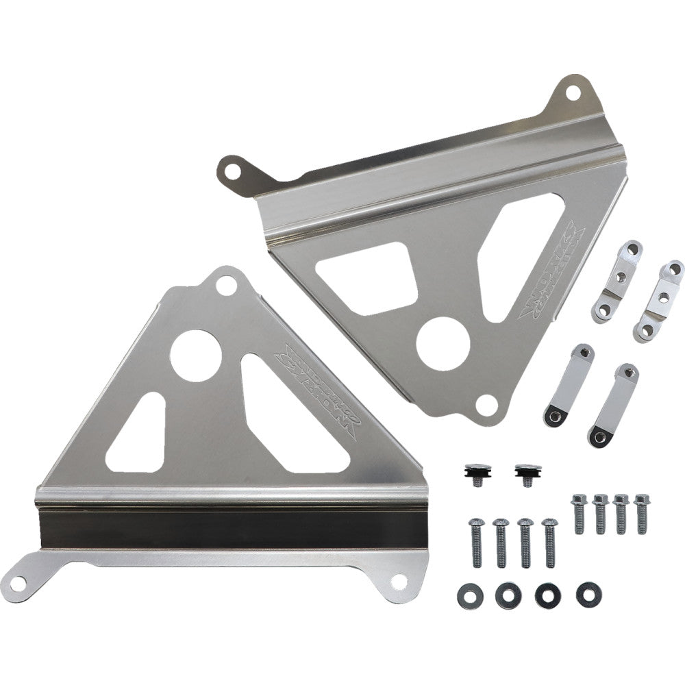 WORKS CONNECTION Radiator Brace Set - Silver - Yamaha 18-268