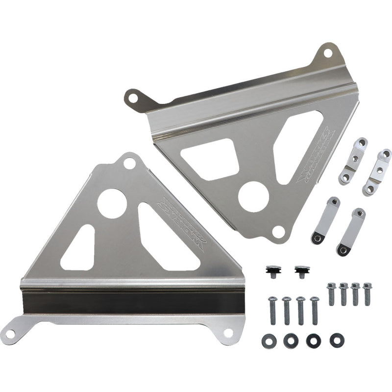 WORKS CONNECTION Radiator Brace Set - Silver - Yamaha 18-268