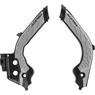 ACERBIS X-Grip Frame Guards - Black/Gray - Gas Gas | Husqvarna 2733451001