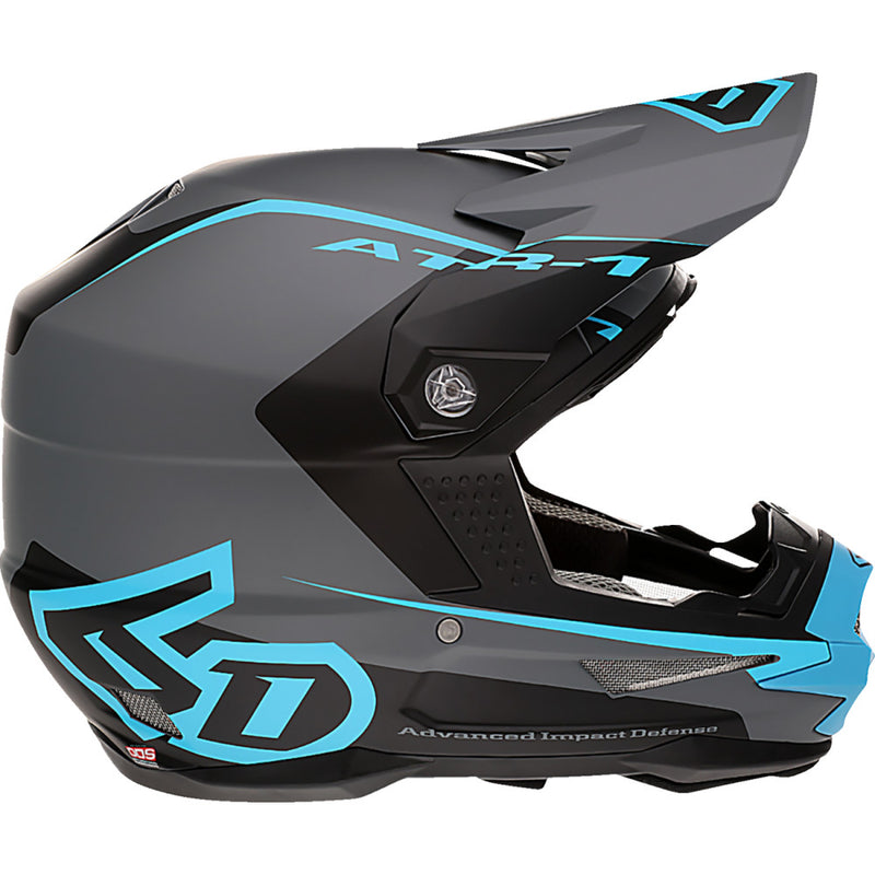 6D HELMETS ATR-1 Helmet - Stealth - Cyan - Medium 10-4626