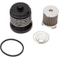 PC RACING Flo? "Spin-On" Oil Filter - Black with Polished Fins - Aprilia/BMW/Buell/H-D/Moto Guzzi/Yamaha PCS4BC