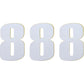 Moose Racing Race Number 8 - White - 6" 80108