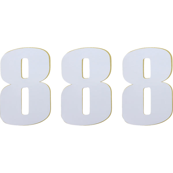Moose Racing Race Number 8 - White - 6