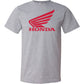 Honda Apparel Honda Wing T-Shirt - Heather Gray - 2XL NP21S-M1820-2X | T Shirts Mens