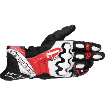 Alpinestars GP Plus R V3 Leather Gloves - Black/White/Bright Red - 2XL 3550825-1304-2X