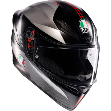 AGV K1 S Helmet - Lap - Matte Black/Gray/Red - Small 2118394003-034-S | Street Full Face Adult Helmet