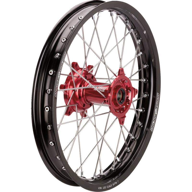 Moose Racing Wheel Assembly - SX-1 - Complete - Rear - Black Wheel/Red Hub - 19x2.15 - Honda HR13-21519-BKRD