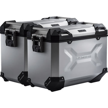 SW-Motech TRAX ADV Aluminum Case System - Silver - Honda NC750 '16-'20 KFT.01.699.70101/S | Luggage Group