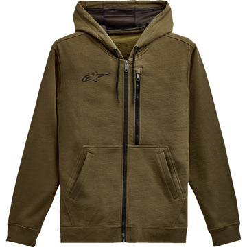 ALPINESTARS Asymmetrical Zip-up Hoodie - Military - Large 121351030690L