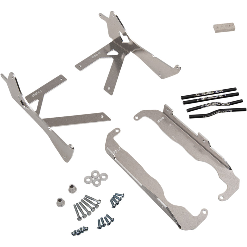 Moose Racing Radiator Braces - Silver - Honda 11-6020