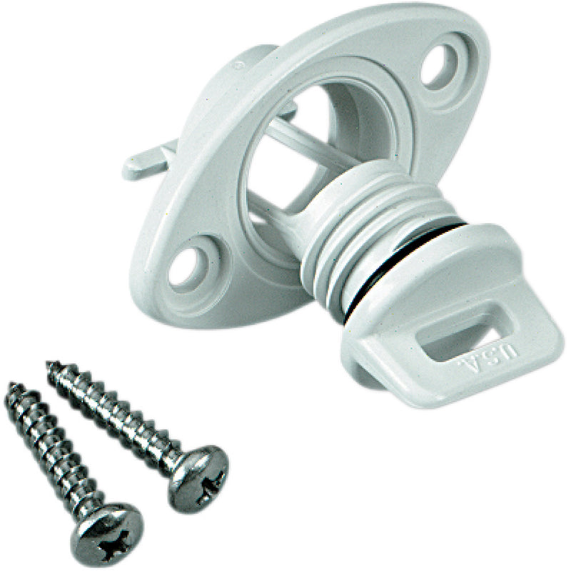 ATLANTIS Drain Plug - Bilge - Floating - White - '95-'02 Sea Doo/Polaris A2266