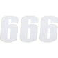Moose Racing Race Number 6 - White - 4.5" 80006