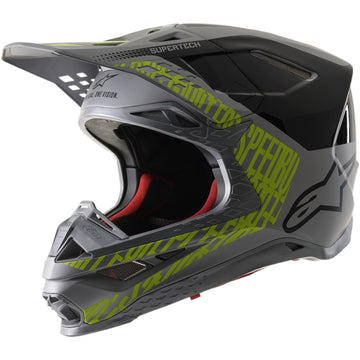 ALPINESTARS Supertech M8 Helmet - Triple - MIPS - Silver/Black/Yellow Fluo - Small 8301319-1955-SM