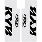 FACTORY EFFEX Fork Shield Decal - Upper - Kayaba - Black 10-38002