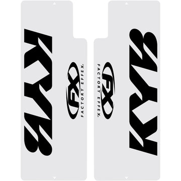 FACTORY EFFEX Fork Shield Decal - Upper - Kayaba - Black 10-38002