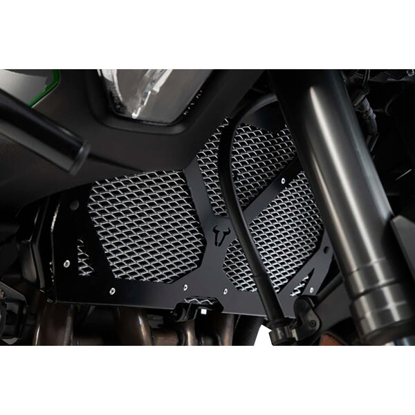 SW-Motech Radiator Guard - Black/Silver - Kawasaki KLS.08.922.10000
