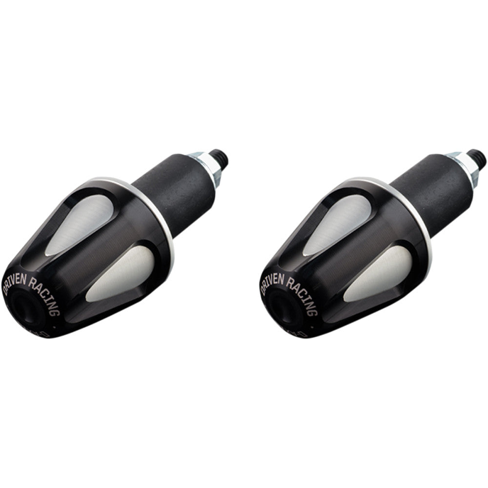 DRIVEN RACING D-Axis Handlebar End - Black/Silver DXB-BK2