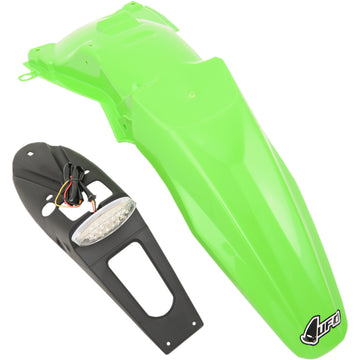 UFO Enduro Rear Fender - with Light - Green KA03791-026