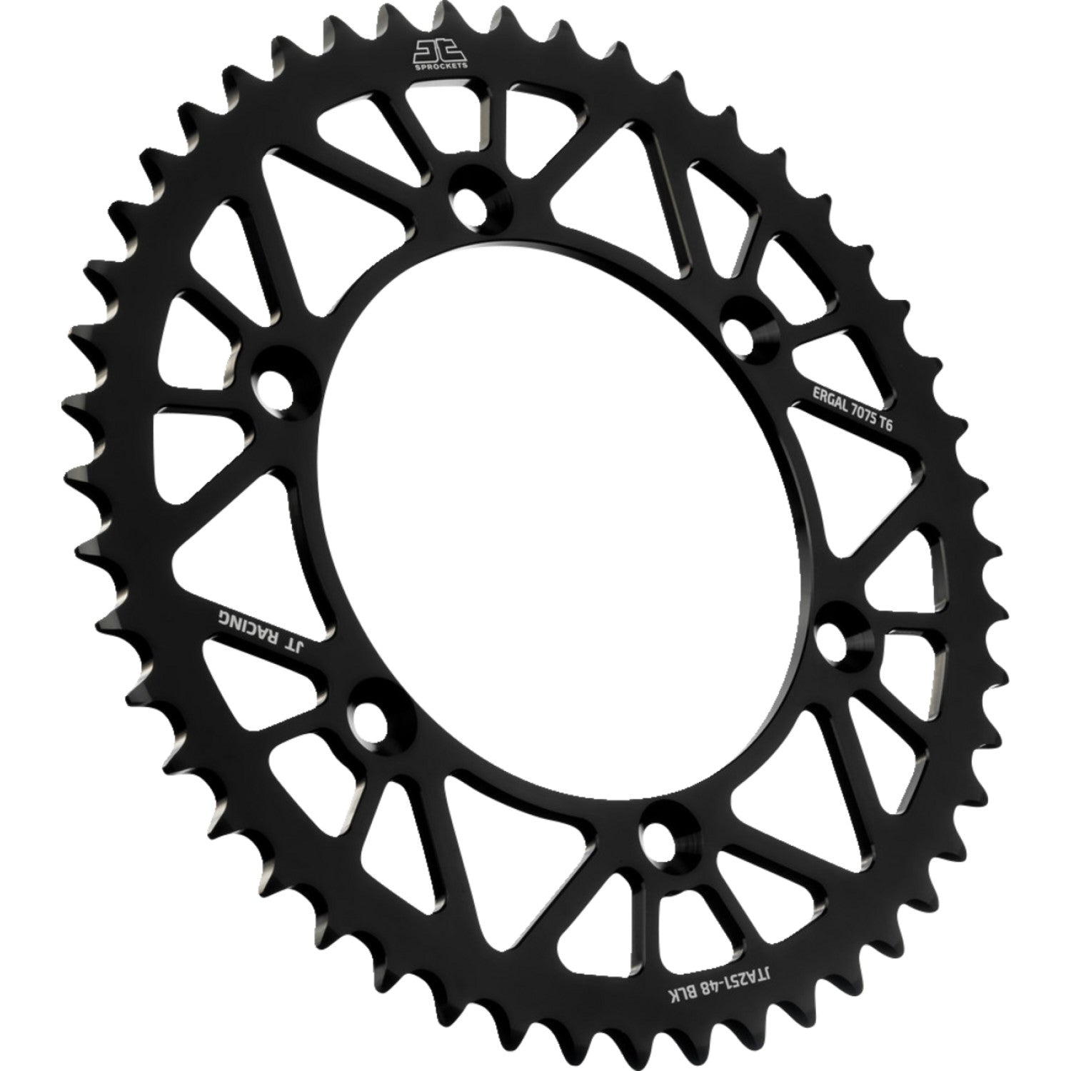 JT SPROCKETS Rear Sprocket - Black - 48 Tooth - Yamaha JTA251.48BLK by JT Rear Sprockets   Aluminum/Alloy