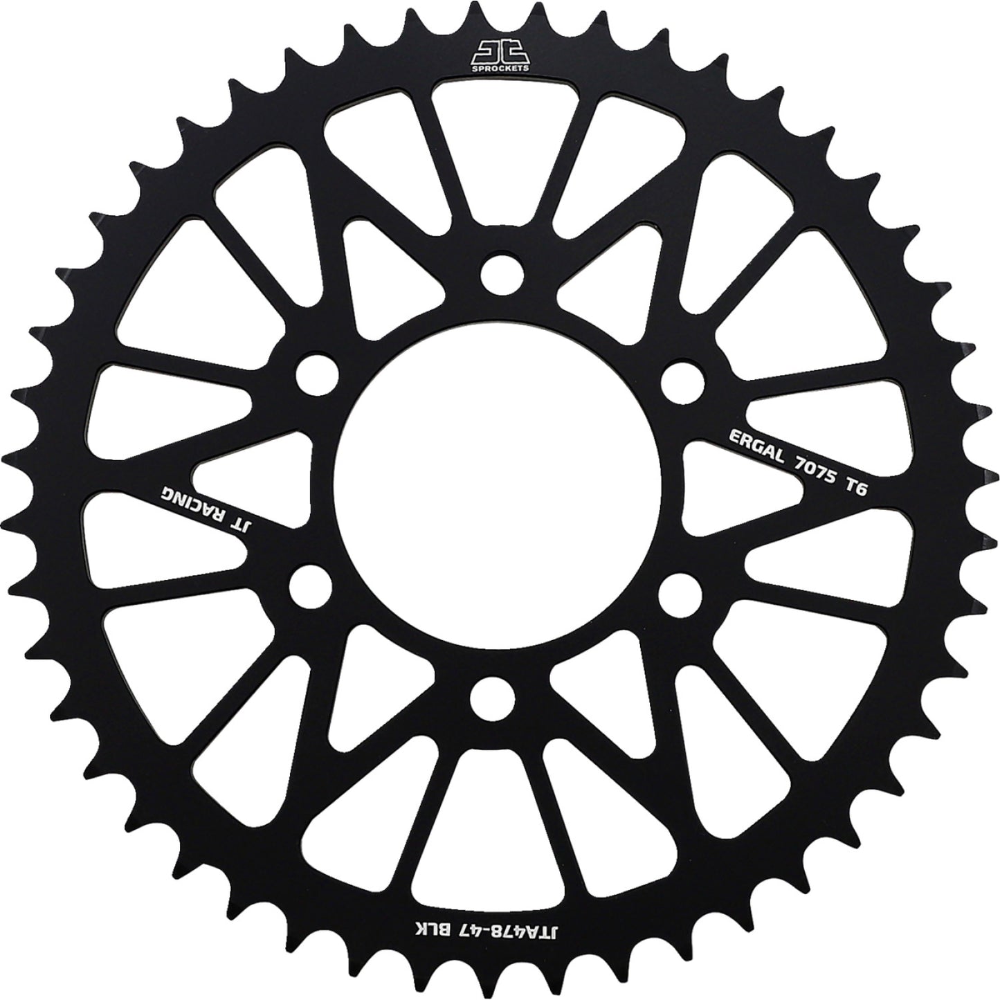 JT SPROCKETS Rear Sprocket - Kawasaki - Black - 47 Tooth JTA478.47BLK by JT Rear Sprockets   Aluminum/Alloy