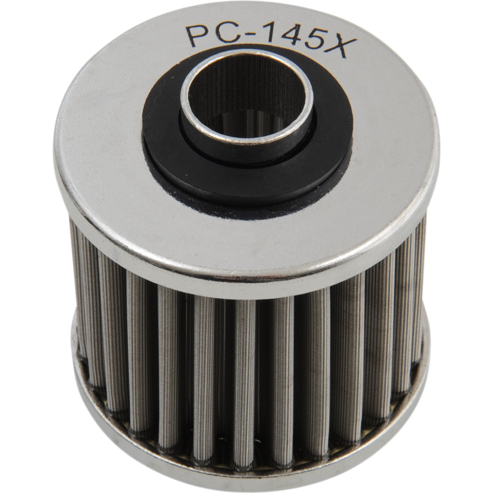 PC RACING Flo? Stainless Steel Oil Filter - Aprilia/MZ/Yamaha PC145X