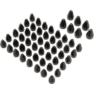 CIRO Caps - Engine/Bolt/Cover - Fluted/Spike - Black - Twin Cam 70026