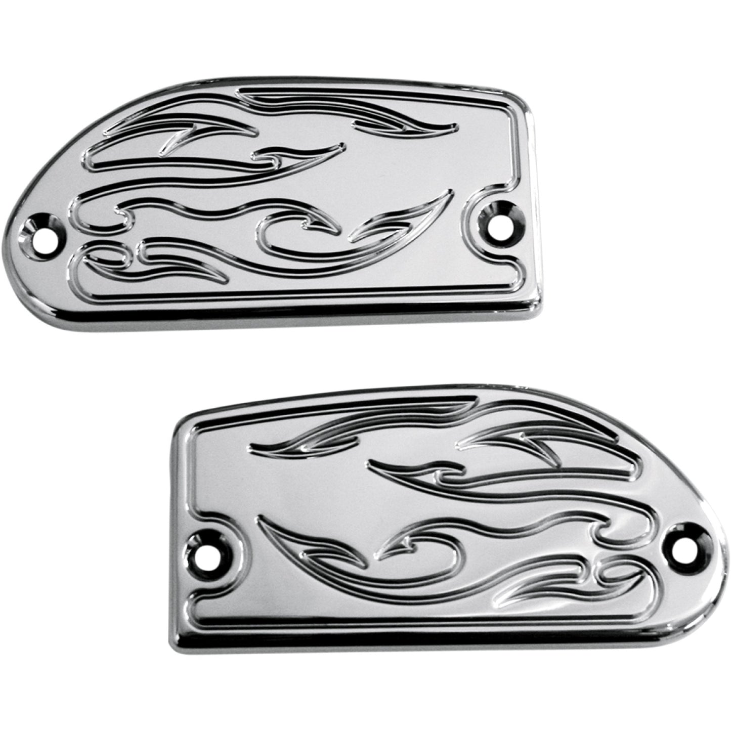 BARON Master Cylinder Cover - Flame - Yamaha - Chrome BA-7629-03